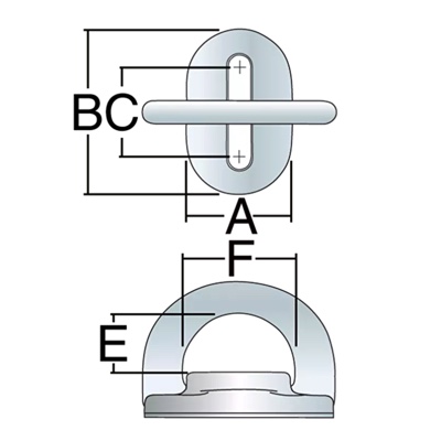 Harken 6mm Low-load Folding Padeye - Specification Image.jpg