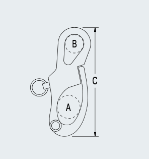 Ronstan Snap Shackle Fixed Eye 100mm