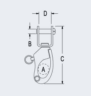 Ronstan Snap Shackle Fork Bale 72mm