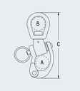 Ronstan Snap Shackle Trunnion Large Bale 122mm