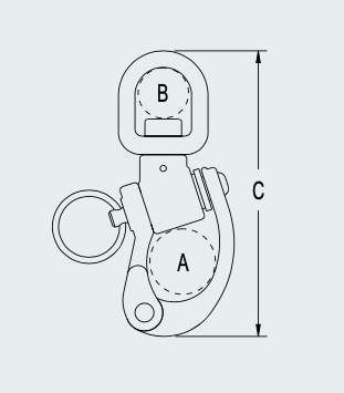 Ronstan Snap Shackle Trunnion Small Bale 150mm