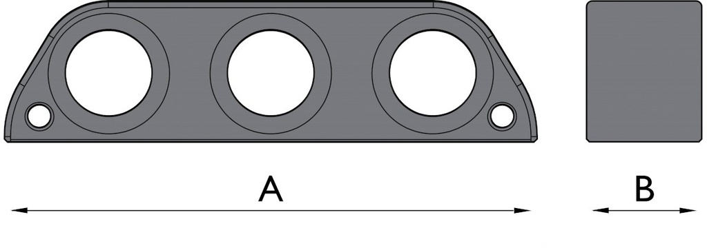 UBI Maior Organiser double fairlead d.20mm