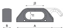 UBI Maior Organiser wide fairlead 15x37, Max Line 12mm