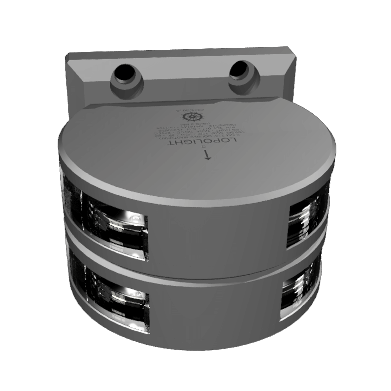 Lopolight 3nm 225° Masthead, double w/0.7 meter cable, PE-base