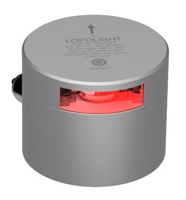 Lopolight 3nm 135° Red Suez stop light, CD/CS alu base