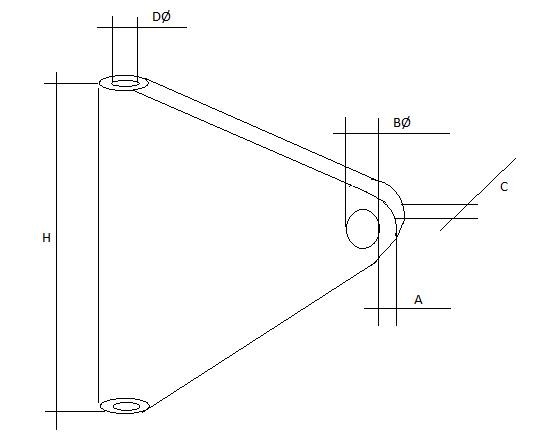 Selden Boom Tgl H=60 W=20(Ø10 Hole)Al