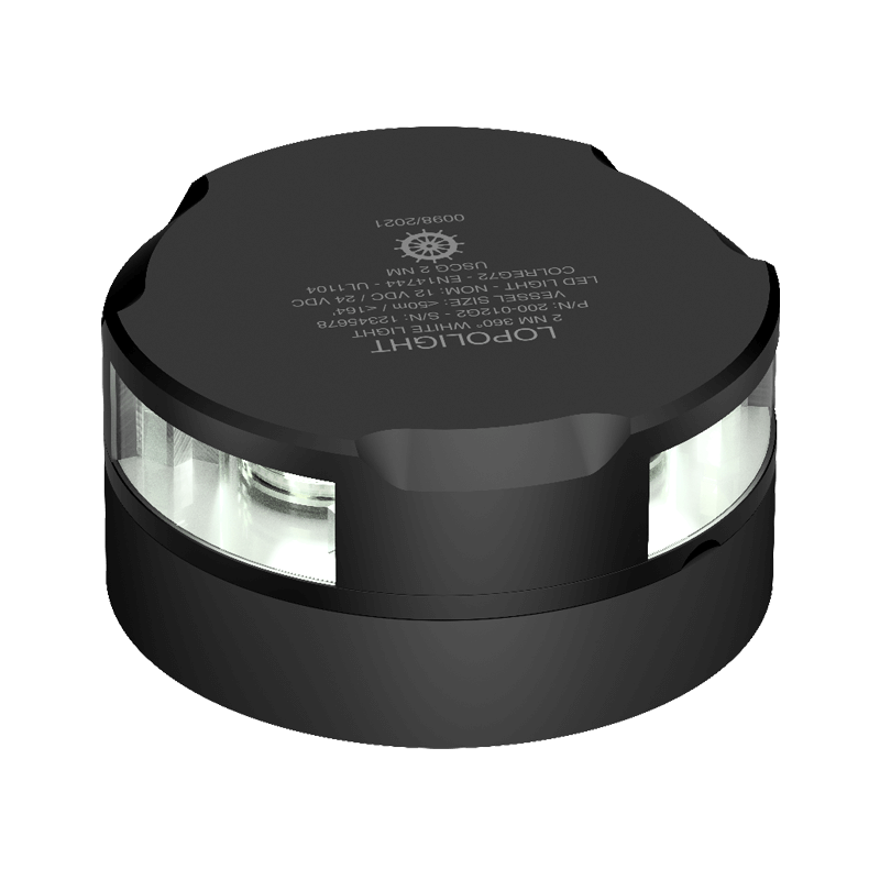 Lopolight 2nm 360° White - black anodized