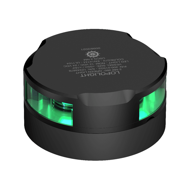 Lopolight 2nm 360° Green, black anodized