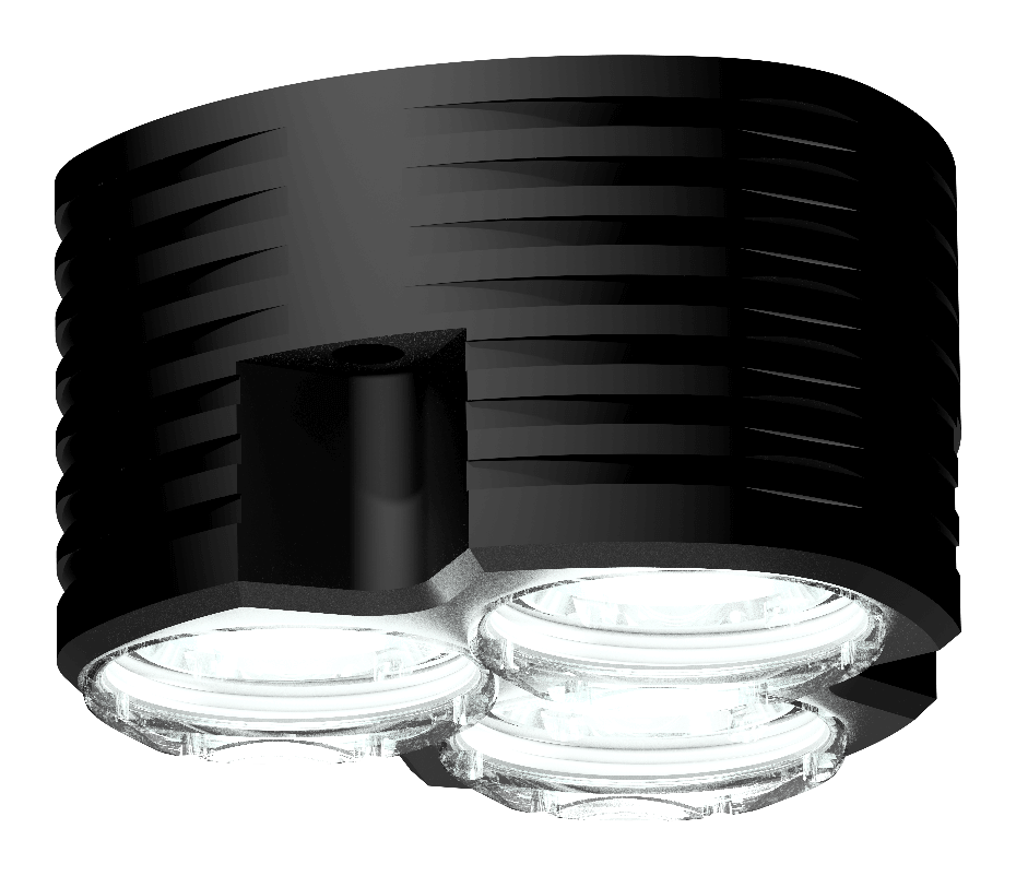 Lopolight 30W Deck/Spreader Light, dimmable, 36° refl. (blk)