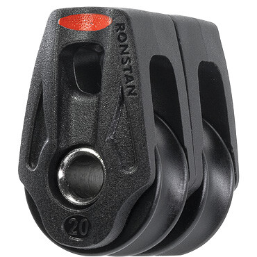 Ronstan S20 BB Orbit Block,Double,Becket,Lashing