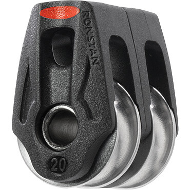 Ronstan S20 BB Orbit Block,HHL,Double,Becket,Lashing