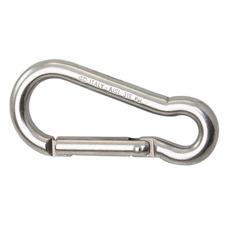 KONG Stainless Steel Carabiner Hook with Screw Safety 120mm 