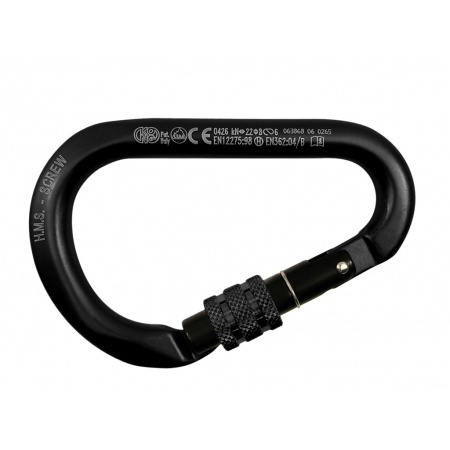 Kong Aluminum Carabiner HMS CLASSIC SCREW SLEEVE Black