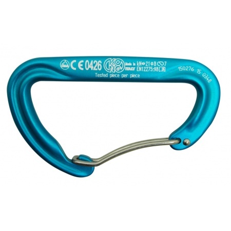 Kong Aluminum Carabiner Hook ARGON F Asymmetric CYAN