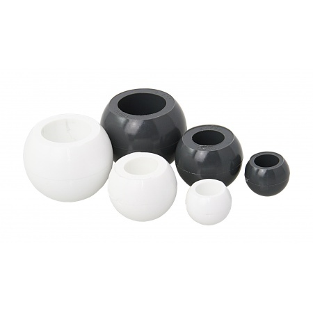 Seasure Ball Stoppers 7 mm, white Nylon 10 Pieces