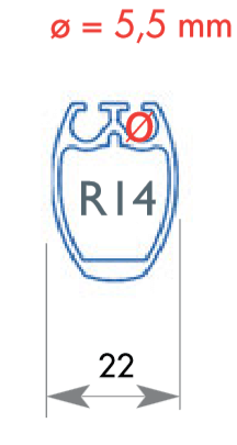 Facnor Foil Section R14 - Elliptical