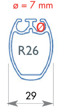 Facnor Foil Section R26 - Elliptical