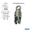 Facnor Anti-Twist Halyard Swivel - 2.5T