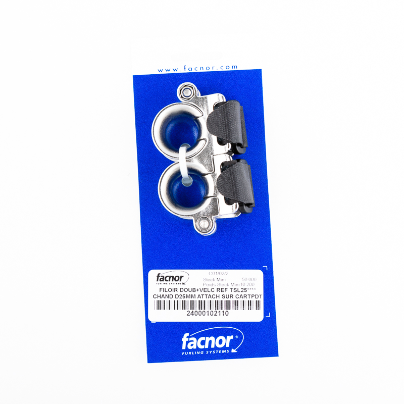 Facnor Double stanchion fairlead, 25mm