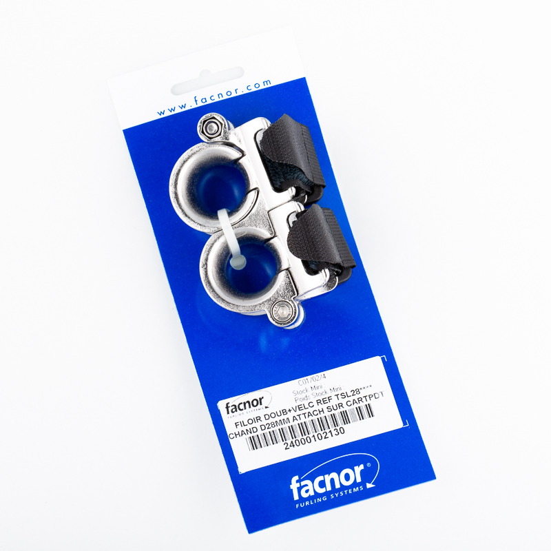 Facnor Double stanchion fairlead, 28mm