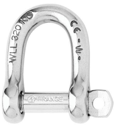 Wichard Self-locking D shackle - Dia 4 mm