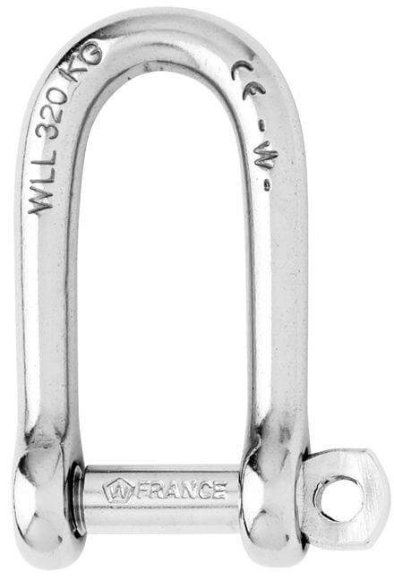 Wichard Self-locking long D shackle - Dia 6 mm