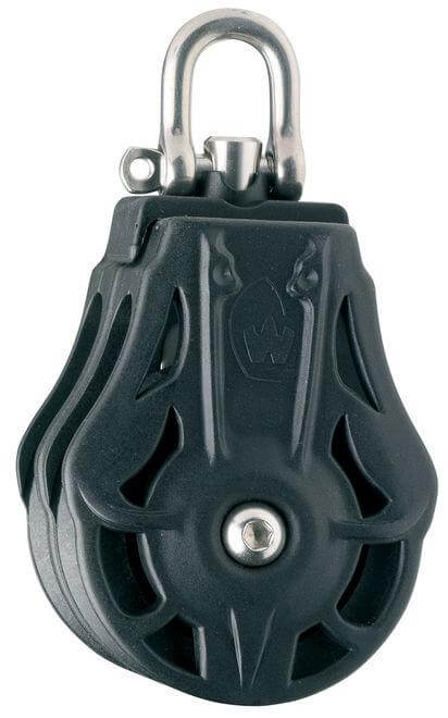 Wichard Double plain bearing block - Sheave 35 - Swivel head