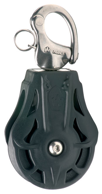 Wichard Single plain bearing block - Sheave 55 - Swivel snap shackle