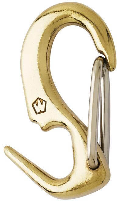 Wichard Brass one hand sail snap - Length: 50 mm