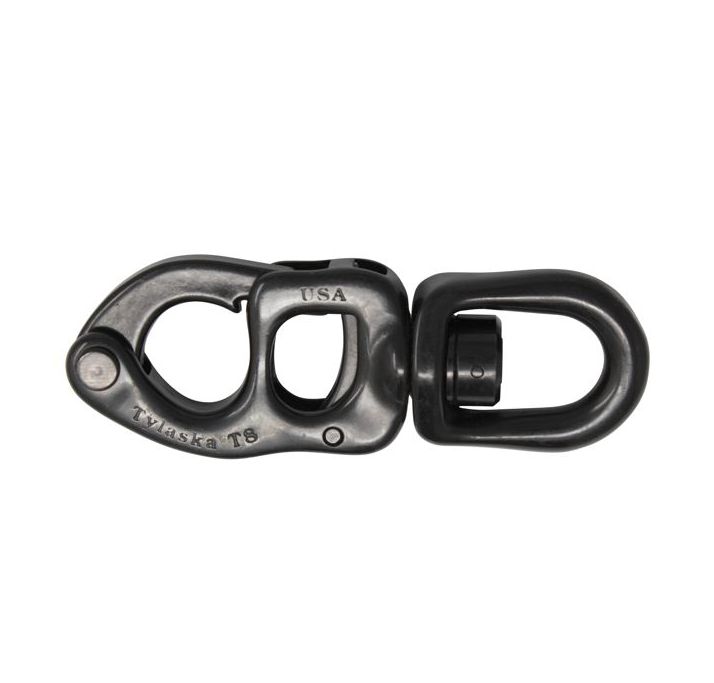 Tylaska T8S standard bail snap shackle - Black