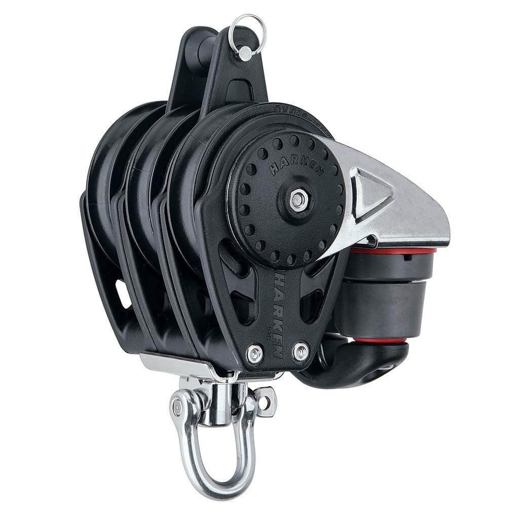 Harken 57mm Triple Carbo Block w/Cam Cleat and Becket