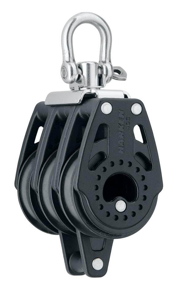 Harken 40mm Carbo Block - Triple, Swivel + Becket