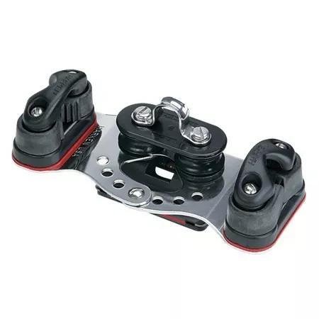 Harken 22mm Car — Fixed Sheaves, Cam Cleats