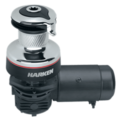 Harken 35 2-Speed Electric (Horizontal) 24V Chrome Radial Winch (2-Speed Manual)