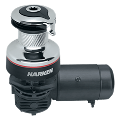 Harken 50 2-Speed Electric (Horizontal) 24V Chrome Radial Winch (2-Speed Manual)