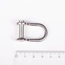 Ronstan Shackle, Standard Dee, Slotted Pin 1/4”, L:22mm, W:14mm