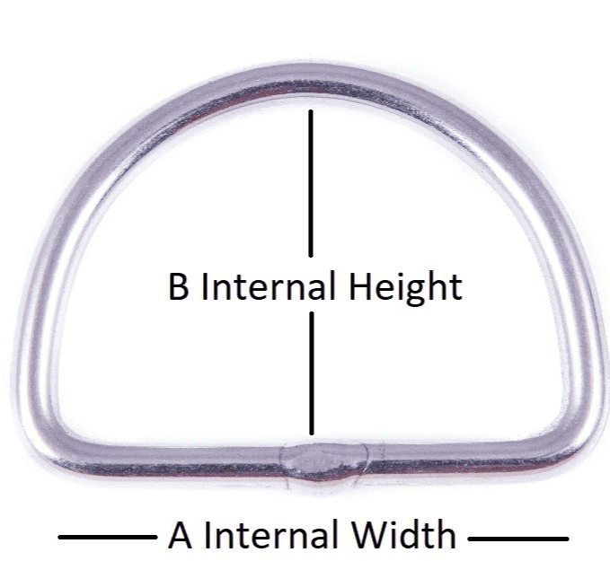 'D' Ring 25mm x 17mm x 5mm