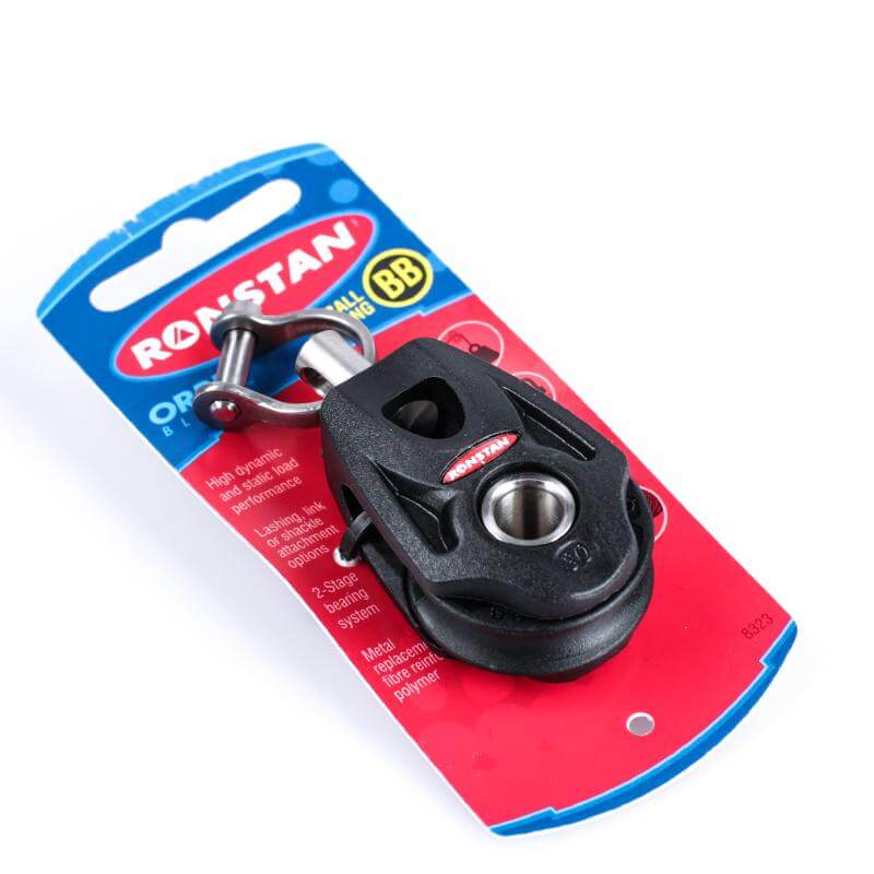 Ronstan S30 BB Orbitblock™ - becket hub, slotted head post, swivel shackle head