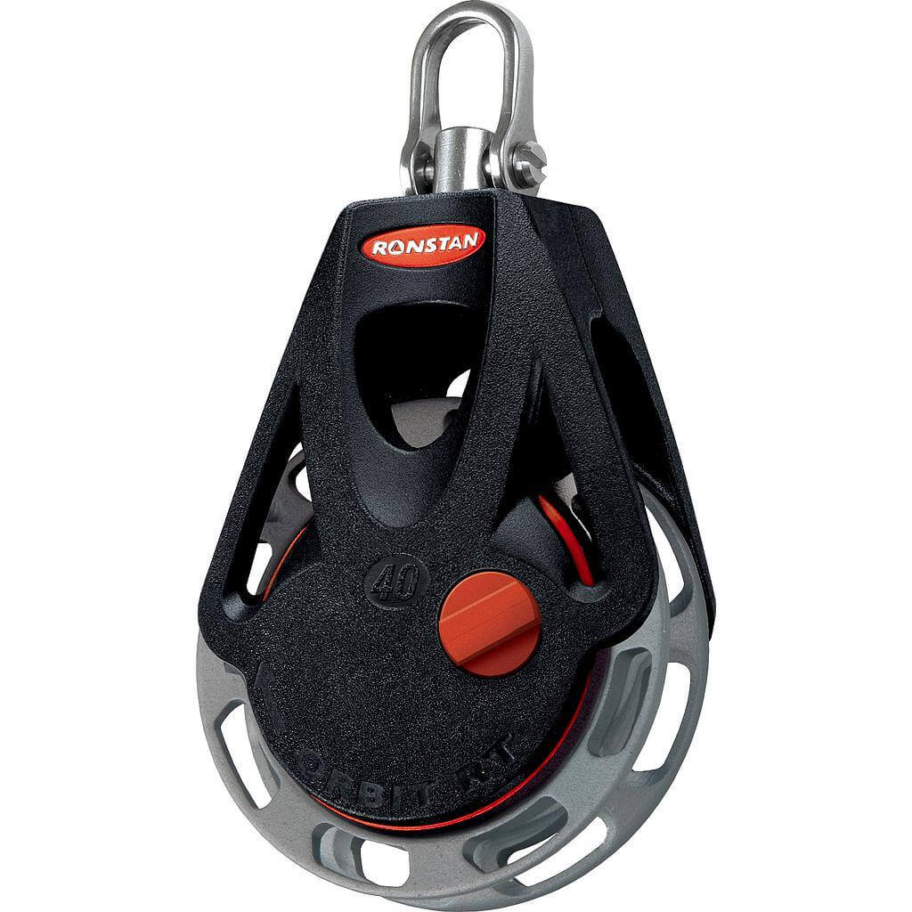 Ronstan S40 BB Ratchet Orbitblock™ - manual, swivel shackle head