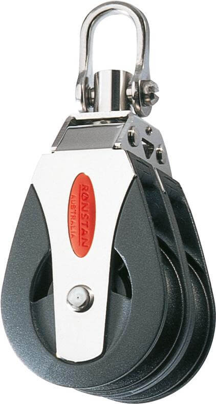 Ronstan S50 BB Double Block - swivel shackle head (non-locking)