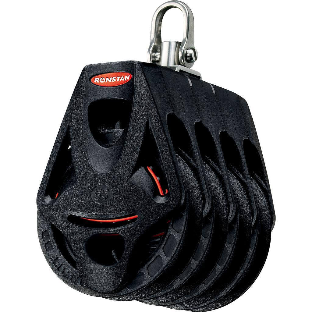 Ronstan Series 55 Ball Bearing Orbit Block™ - Quad, swivel shackle head