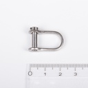 Ronstan Shackle, Standard Dee, Slotted Pin 5/32”, L:15mm,W:10mm