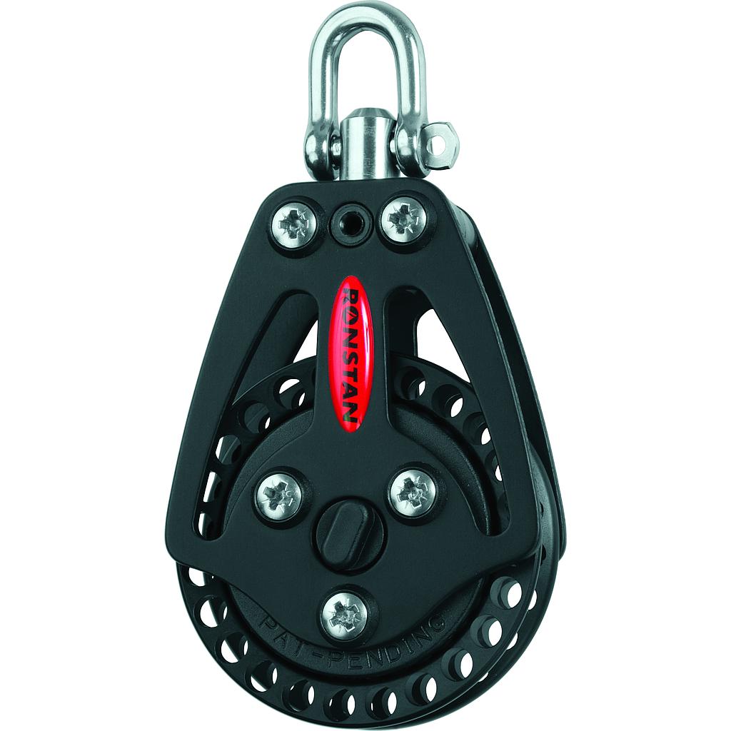 Ronstan S60 BB Ultimate Ratchet Block - manual, swivel shackle head