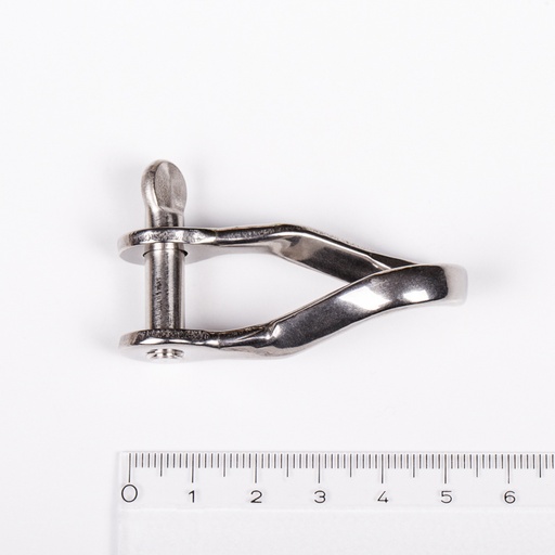 [R-RF629] Ronstan Shackle, Twisted, Pin 1/4”, L:39mm, W:14mm