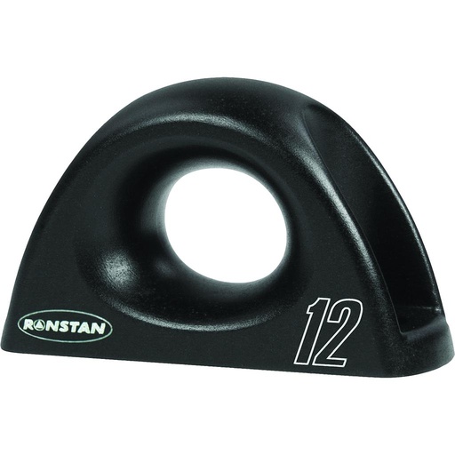 [R-RF8091-12] Ronstan RopeGlide Fairlead Single, Black 12mm