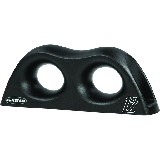 [R-RF8092-12] Ronstan RopeGlide Fairlead Double, Black 12mm