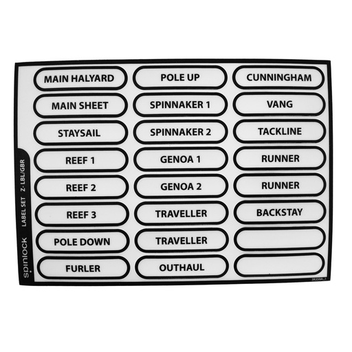 [SL-Z-LBL-GBR] Spinlock High Spec Clutch Handle Labels - English