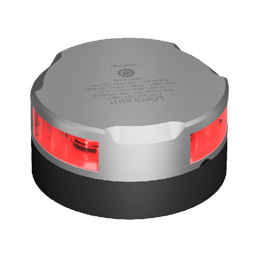 [LL-200-014G2] Lopolight 2nm 360° Red, silver anodized