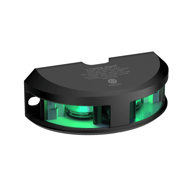 [LL-200-018G2-B] Lopolight 2nm 180° Green, black anodized