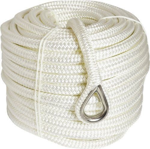 [QM-1397030] 1852 Anchor line white with thimble 40m